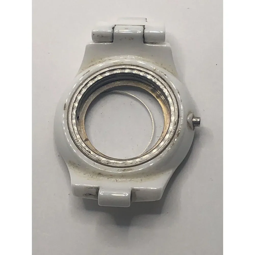 Michael Kors Watch Parts White Ceramic W/Crystal Case 30mm Band Links 16mm GY392